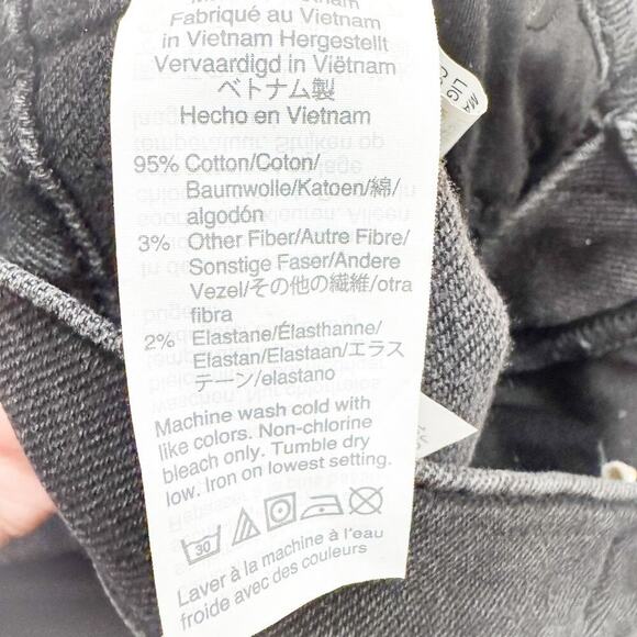 Madewell 10" High-Rise Skinny Denim Jeans Black Charcoal Wash Size 29 - Picture 7 of 9